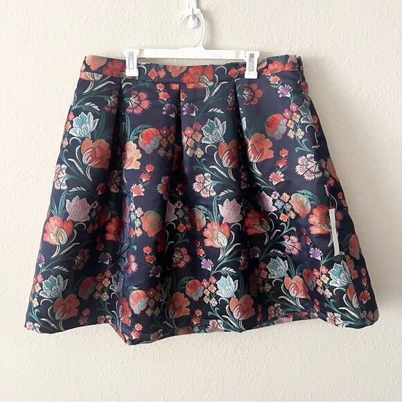NWT ModCloth Winsome Encounter A Line Floral Skirt Women’s Size 16W Pockets - Picture 1 of 9